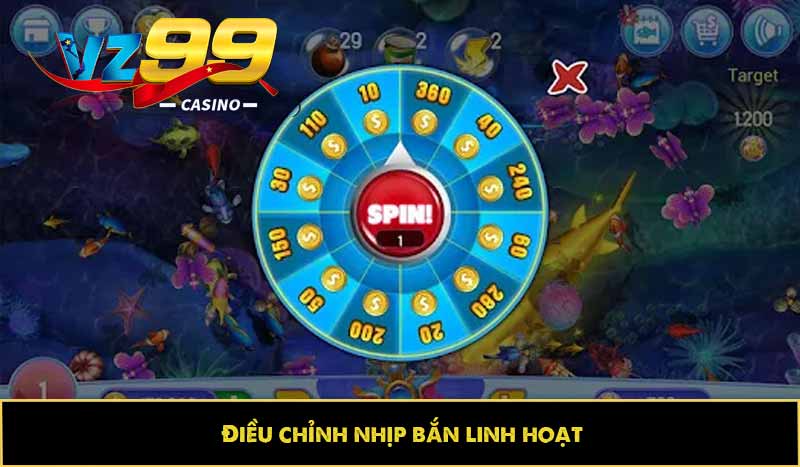 Bắn cá Phát Tài - Săn thưởng đã tay, phần thưởng ngập tràn 10 Điều chỉnh nhịp bắn linh hoạt